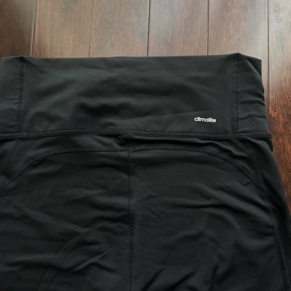 Adidas Climalite High-rise Women’s Capri Leggings Size Medium Black Gym Workout - Picture 6 of 8